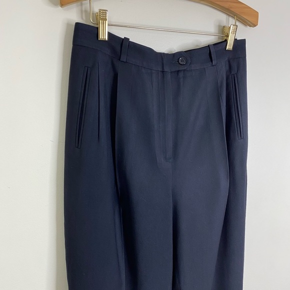VINTAGE ALLEN AUSTIN BEVERLY HILLS WOOL CASHMERE WOMENS PLEATED DRESS PANTS - Picture 6 of 12